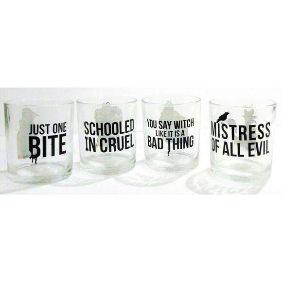 Disney Set (4) VILLAINS ROCKS GLASSES 10oz Cruella Maleficent Evil Queen Ursula! - Picture 6 of 7